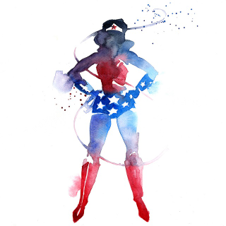 Illustration for article titled These Watercolors Distill Superheroes to Their Very Essence